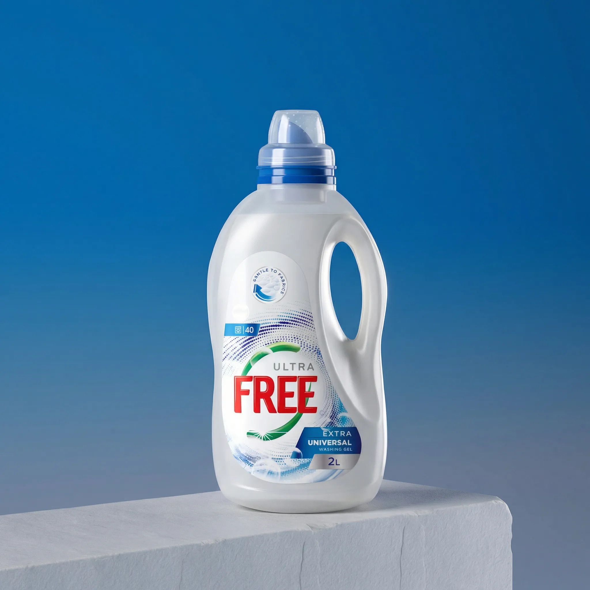 Detergent lichid rufe Ultra&Free – Universal – 2L (40 spălări)