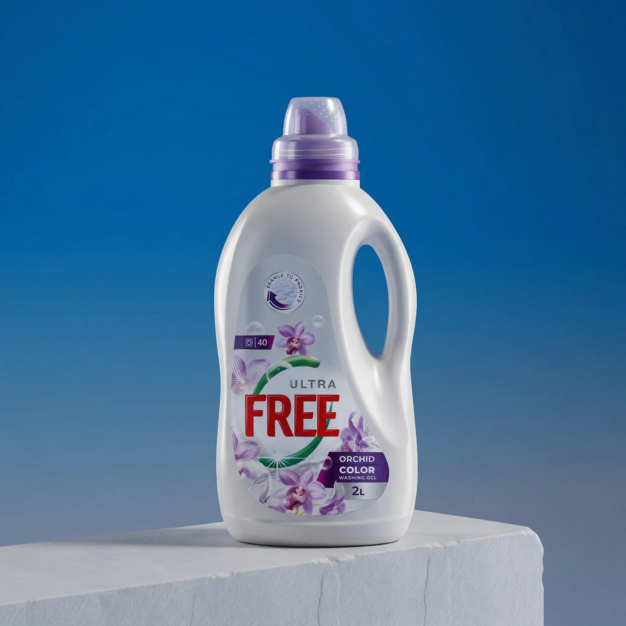 Detergent lichid rufe Ultra&Free – Orhidee – Color – 2L (40 spălări)