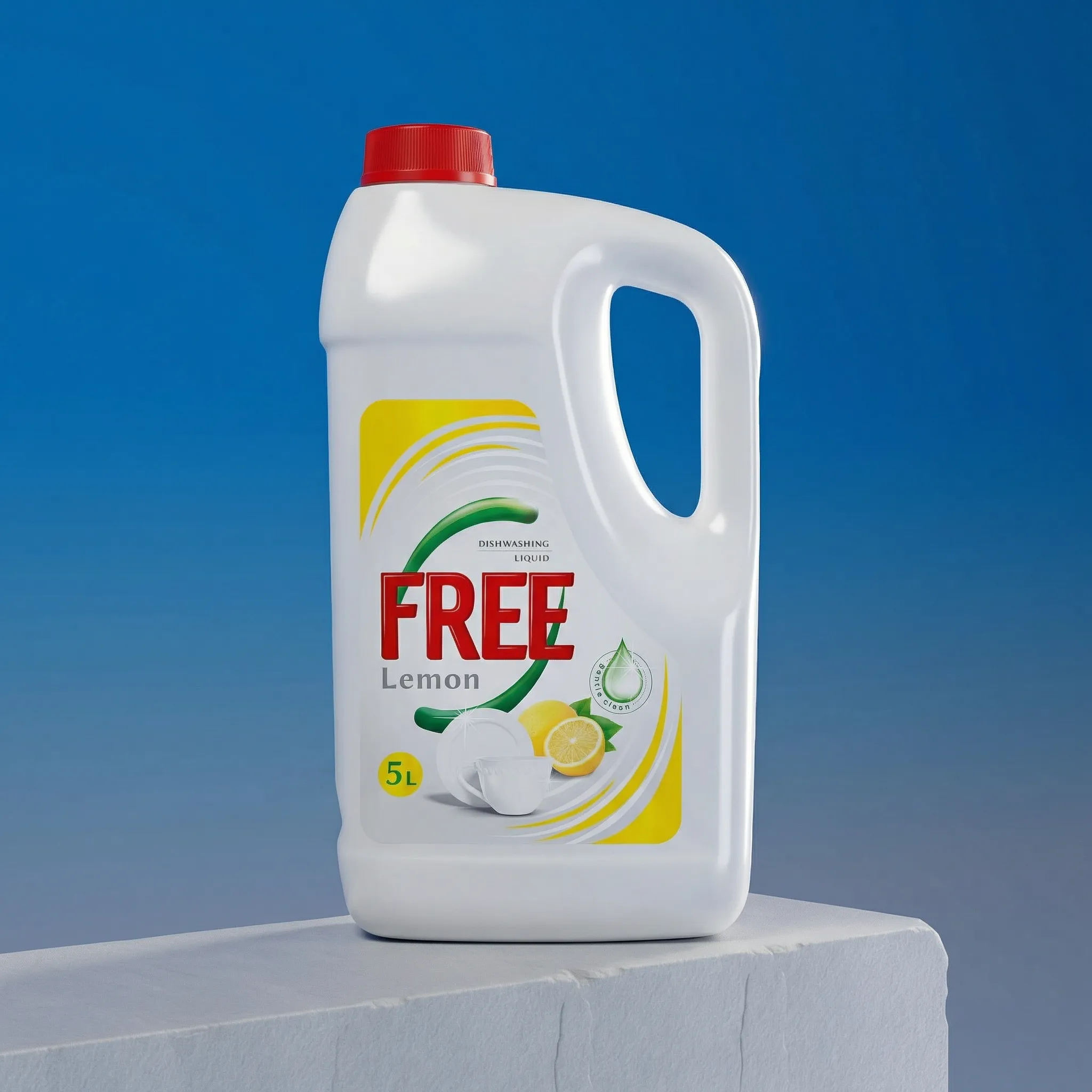 Detergent lichid de vase FREE – Lămâie – 5L