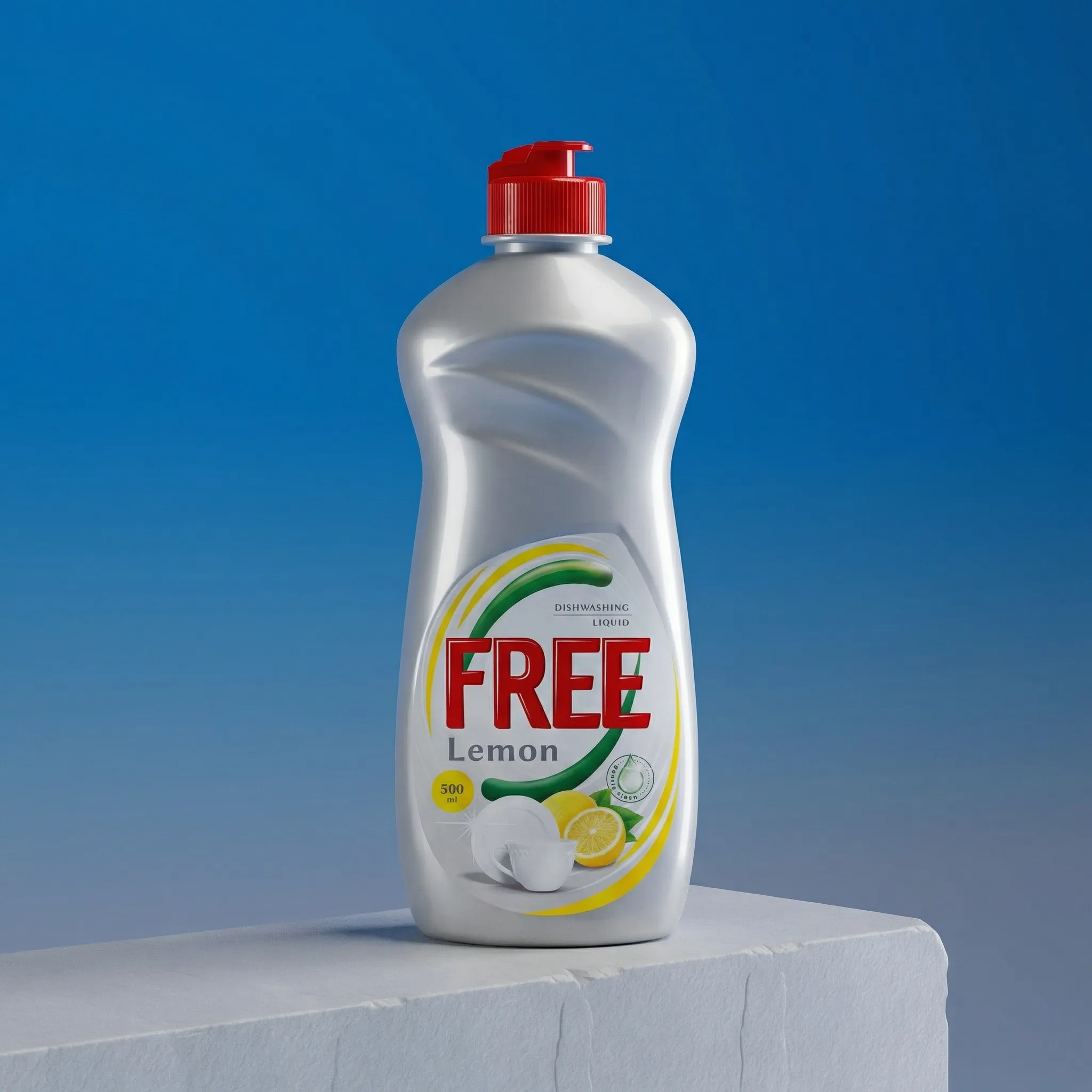 Detergent lichid de vase FREE – Lămâie – 0.5L