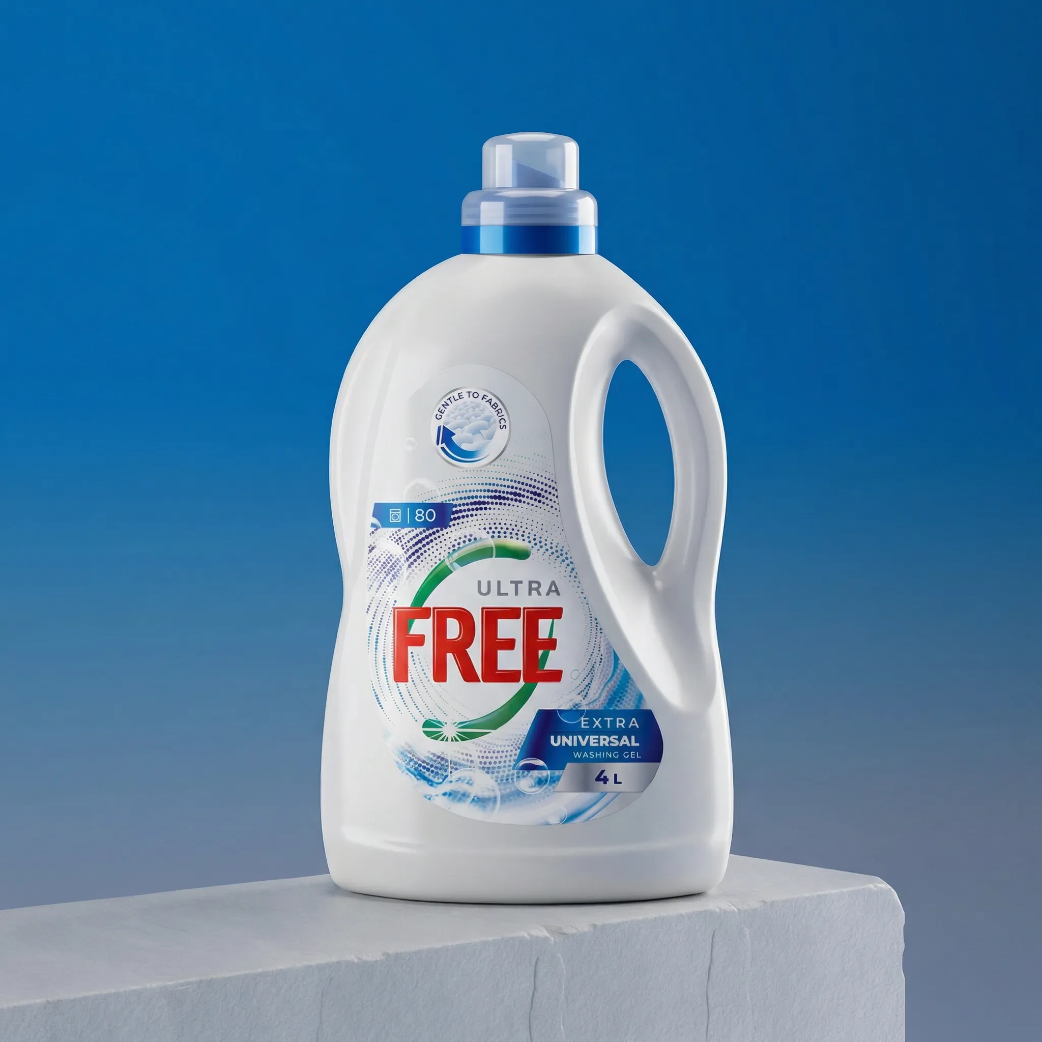Detergent lichid rufe Ultra&Free – Universal – 4L (80 spălări)