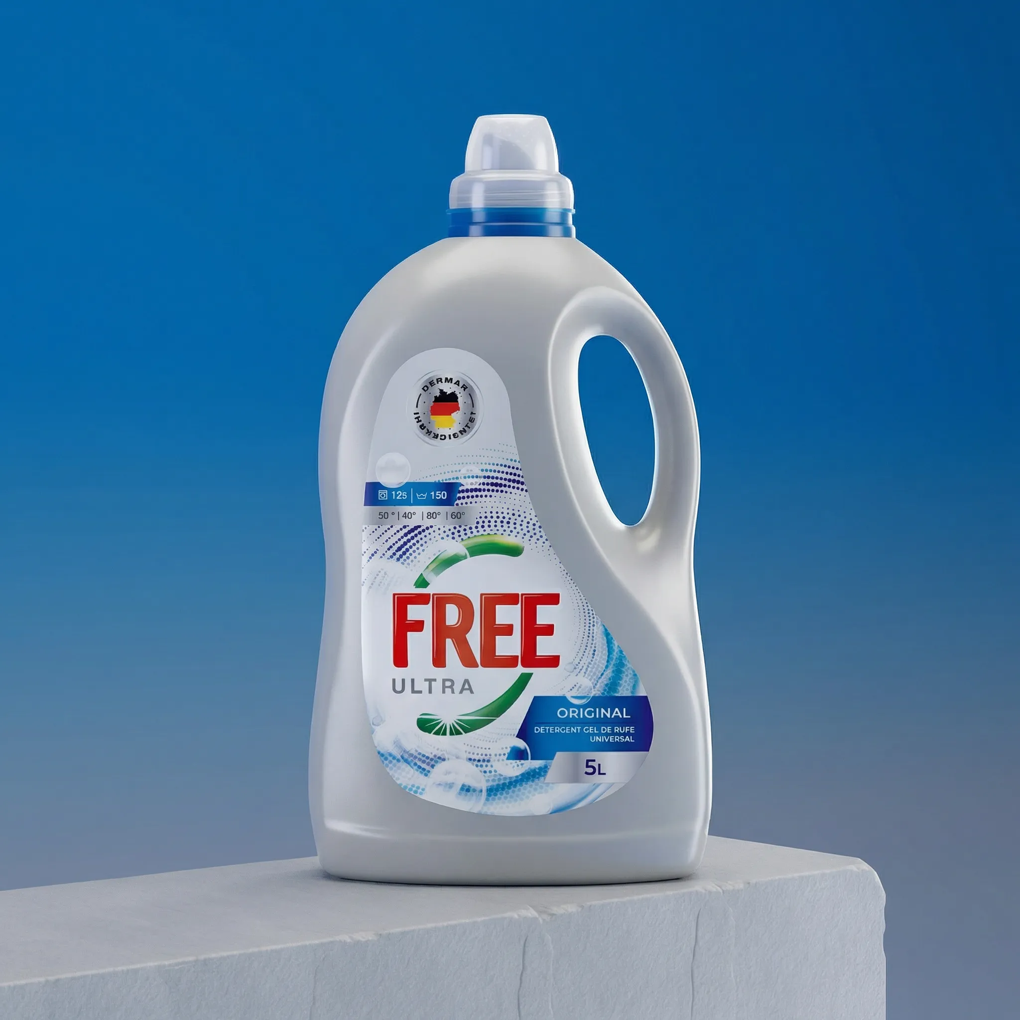 Detergent lichid rufe Ultra&Free – Universal – 5L (125 spălări)