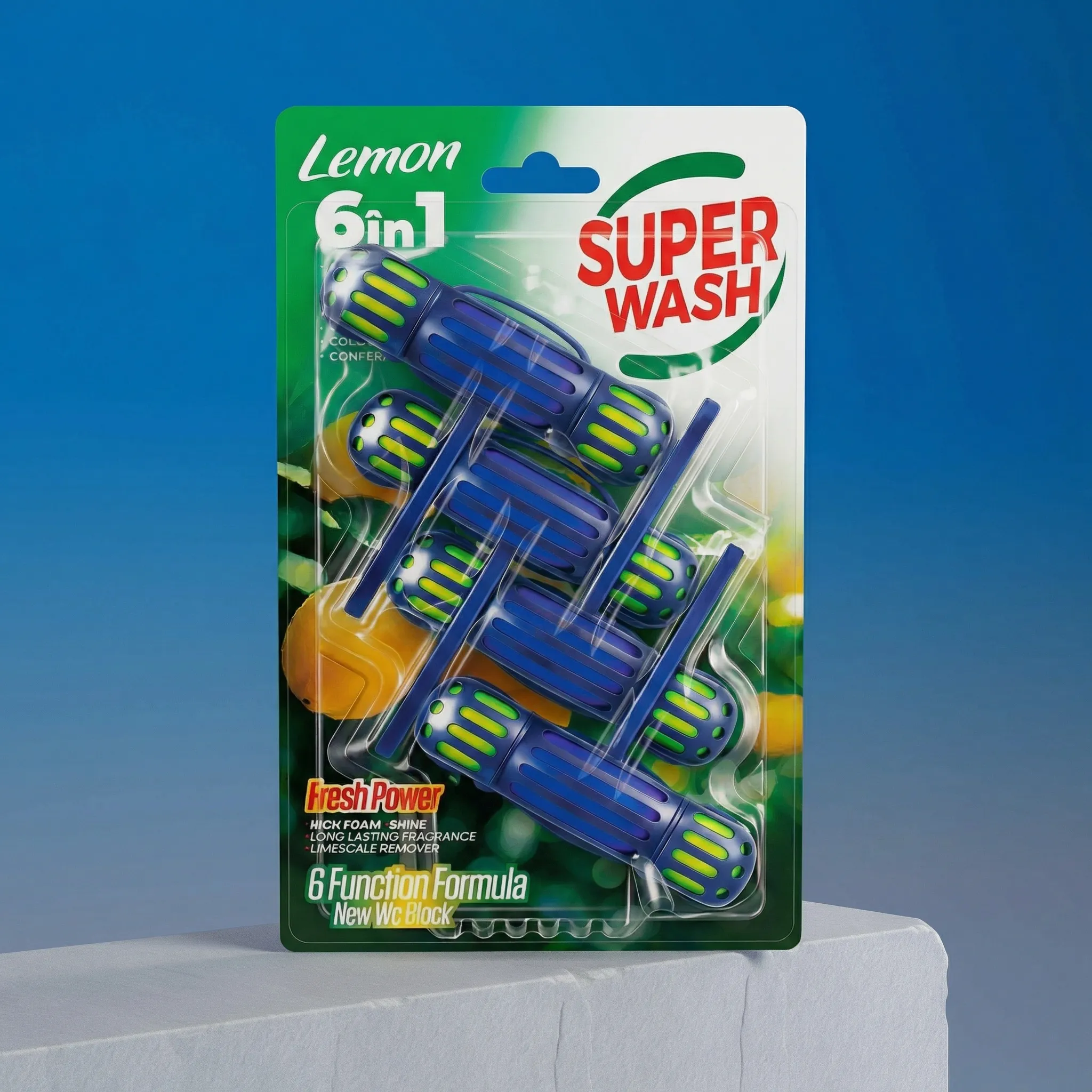 Odorizant WC Super Wash – Lemon – 4 x 50 g