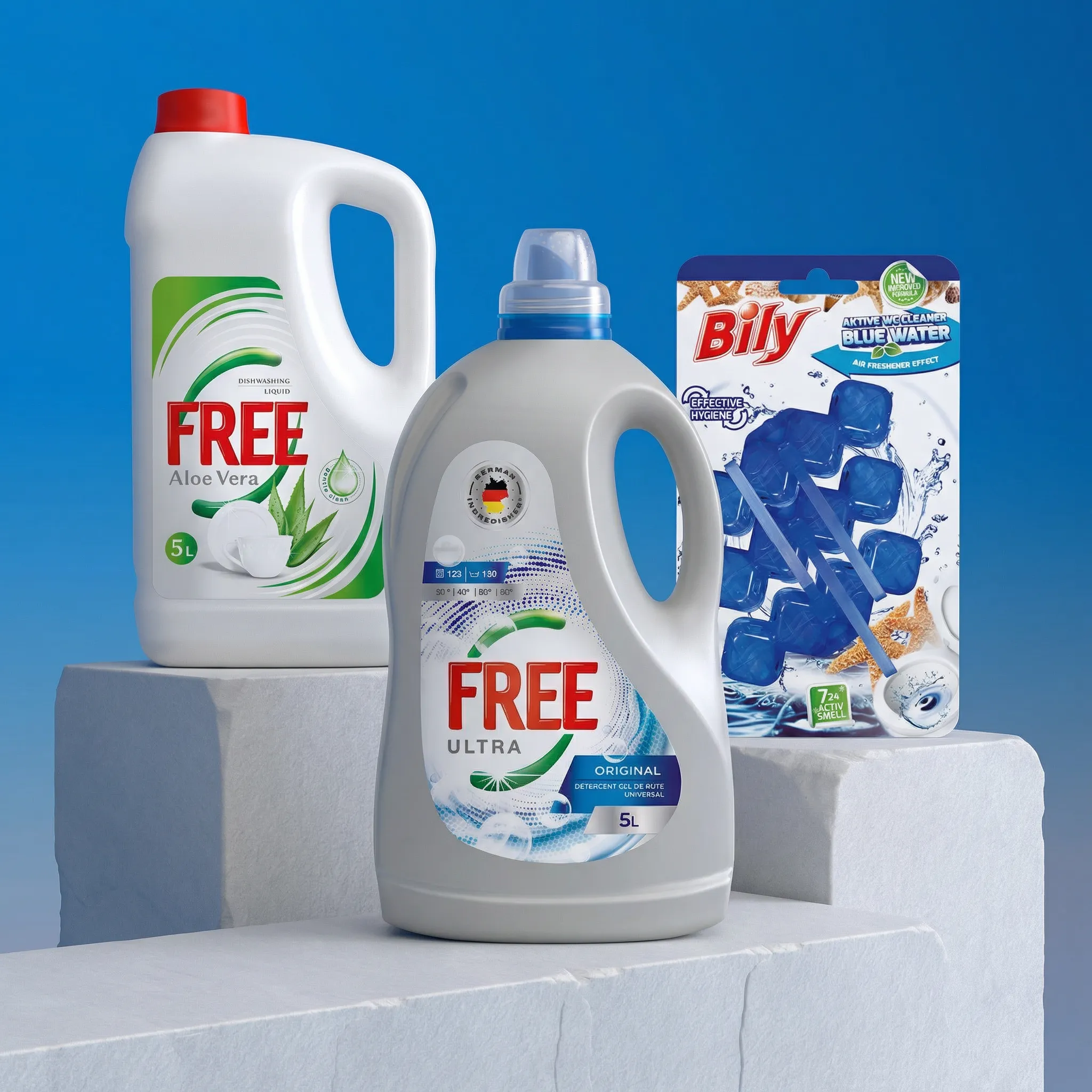 Pachet Esențial pentru Casă – Rufe, Vase & Baie