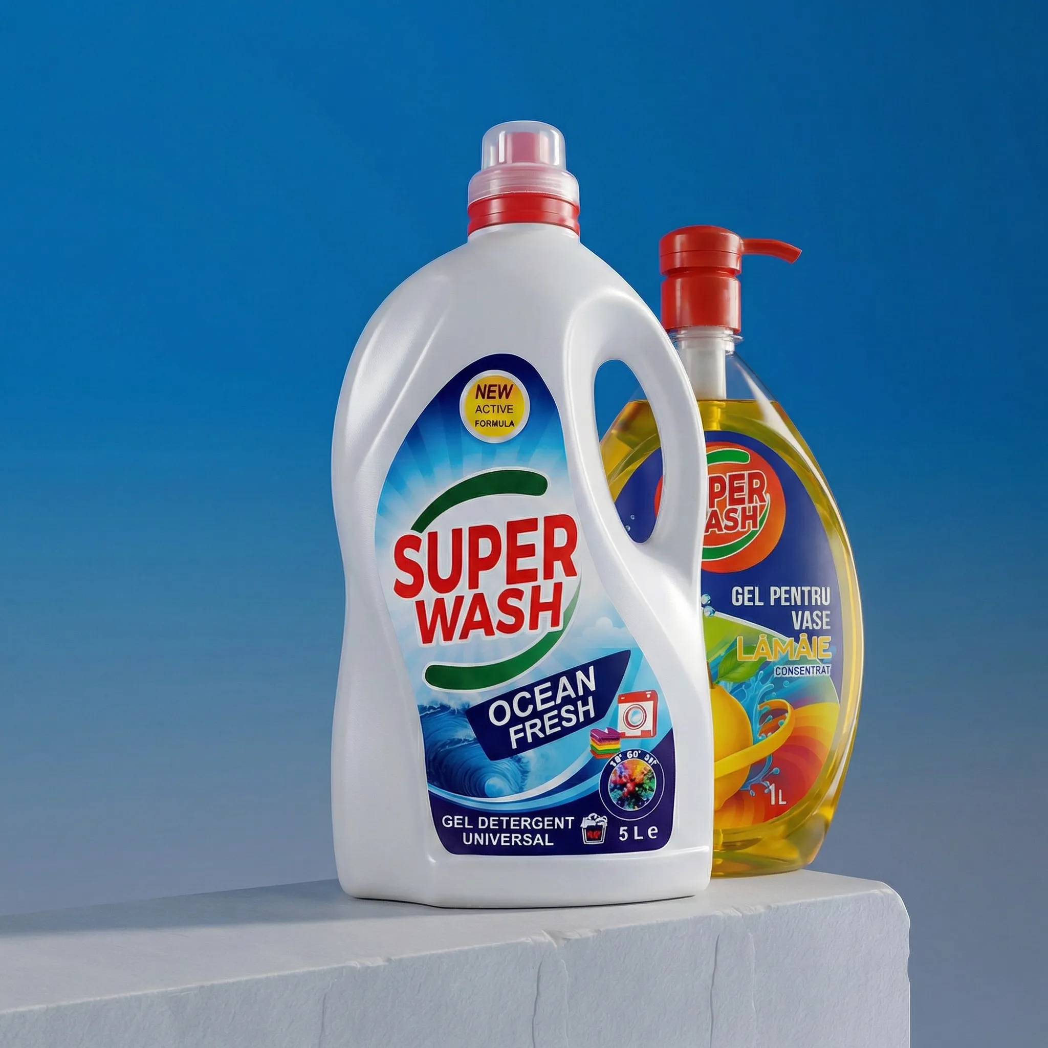 Pachet Super Wash Duo – Detergent 5L + 2x Detergeți Vase