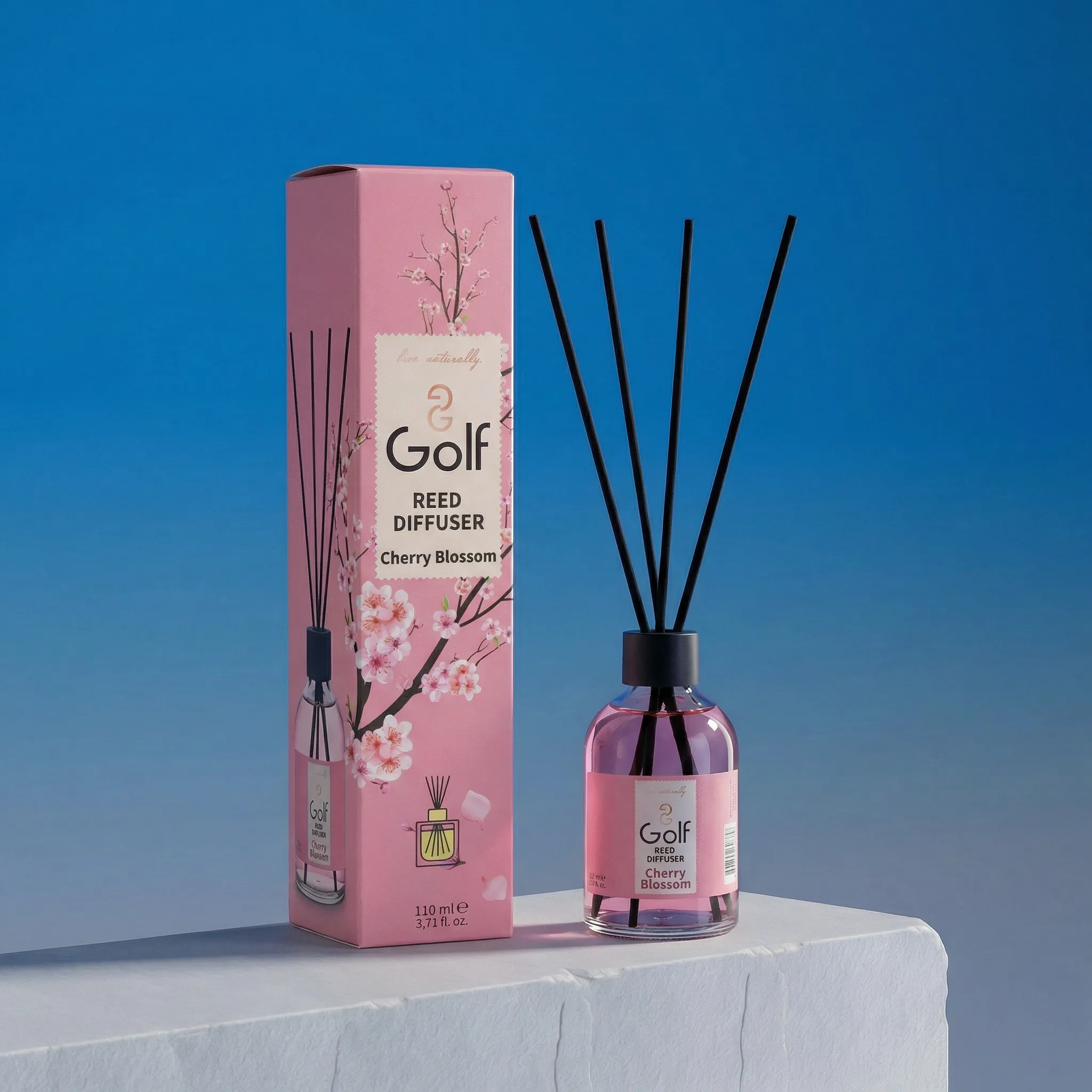 Difuzor cu bețișoare GOLF – Flori de cireș – 110 ml