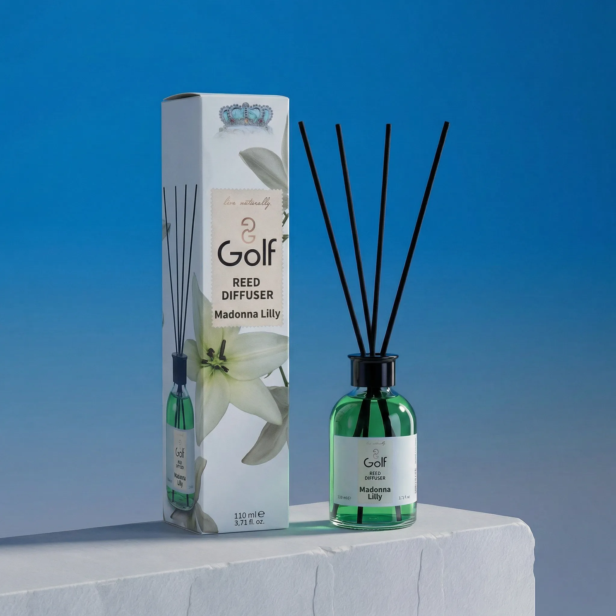 Difuzor cu bețișoare GOLF – Crin alb – 110 ml