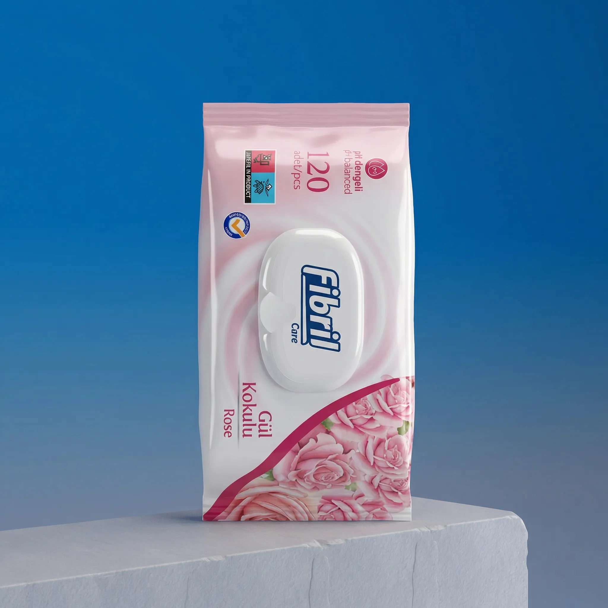 Șervețele umede FIBRIL – Rose – 120 bucăți