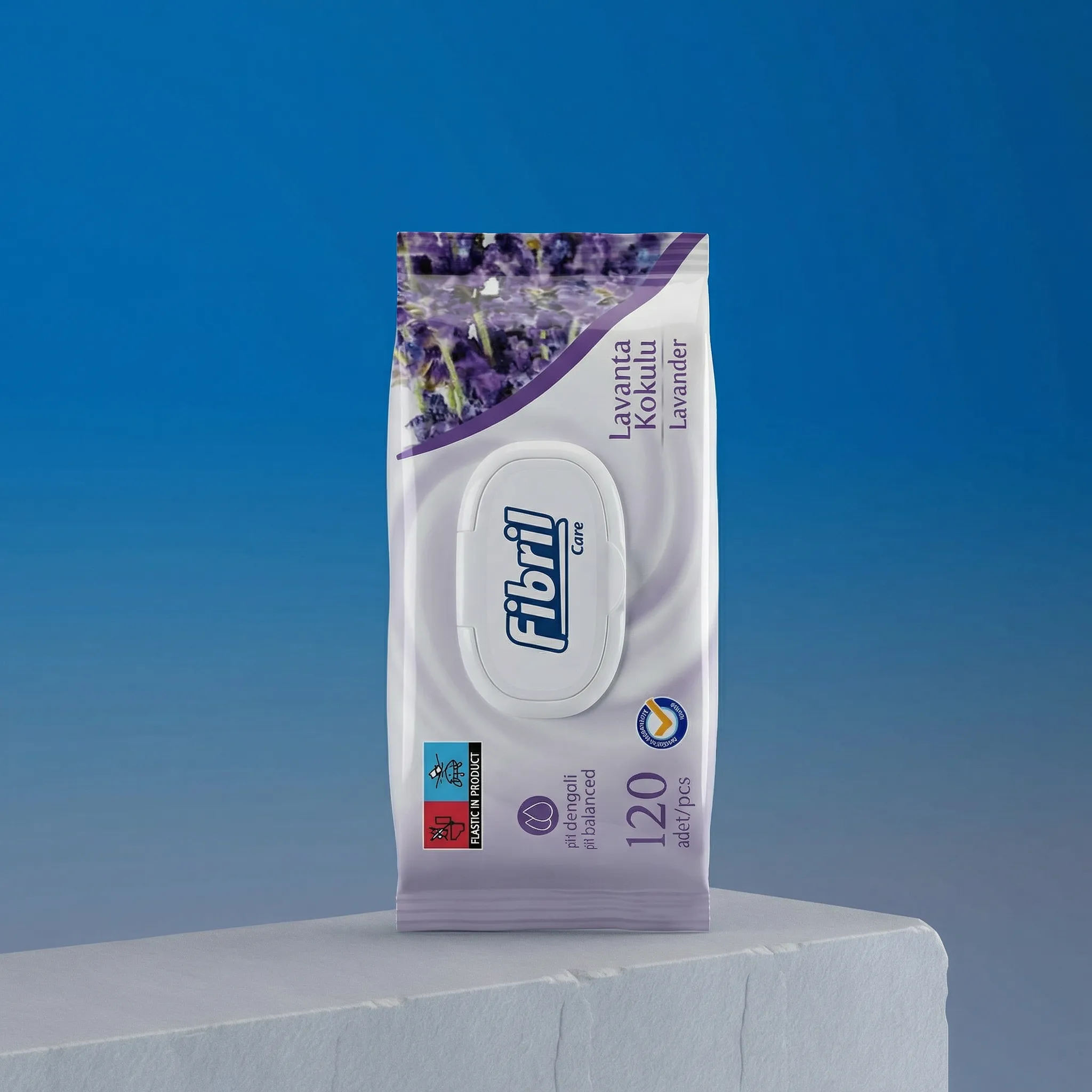 Șervețele umede FIBRIL – Lavandă – 120 bucăți