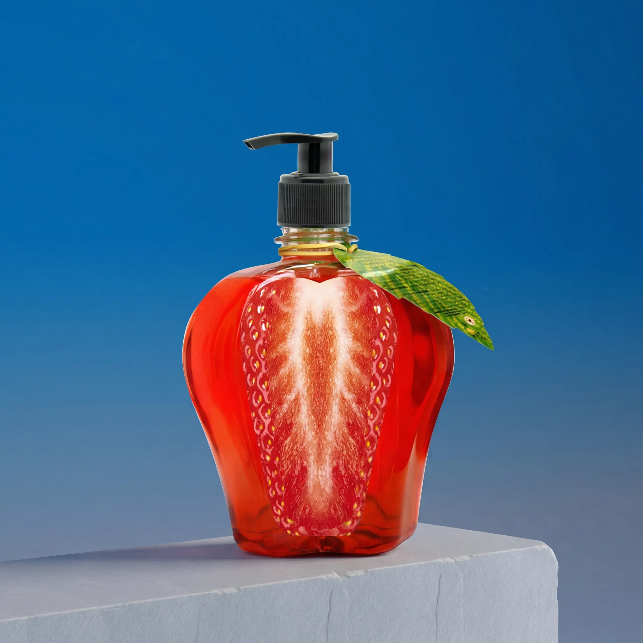 Sapun-gel pentru ingrijire delicata cu extract de CAPSUNI pH 5,5 500 ml 10/1